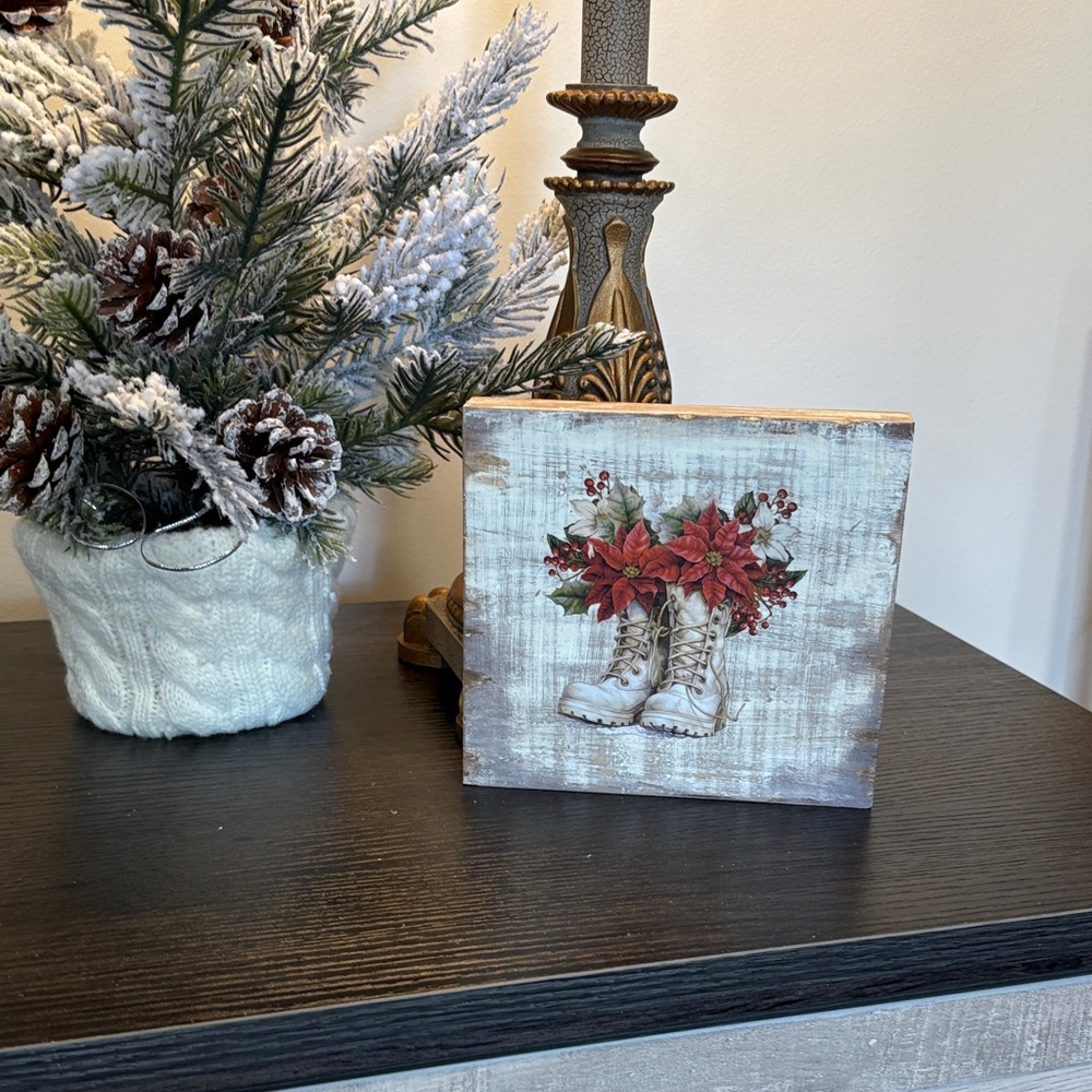 Festive Holiday Decor with Red Poinsettias